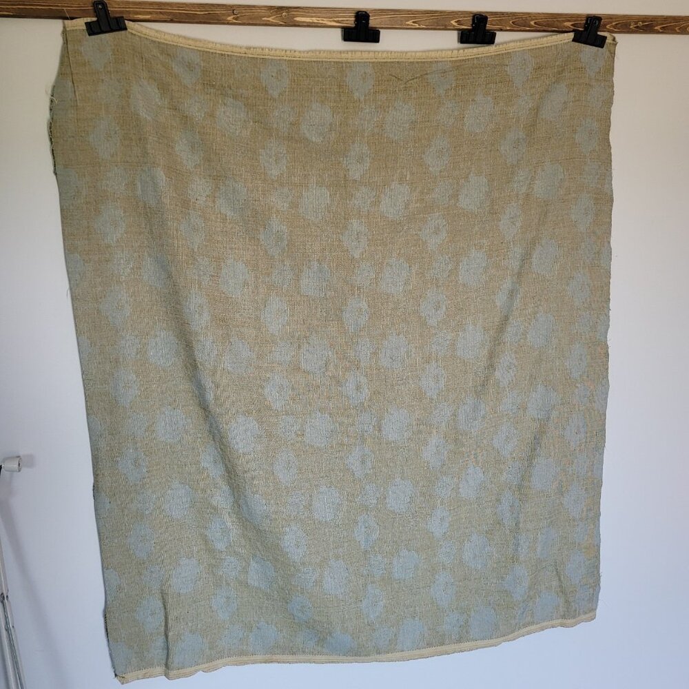 Gorgeous Vtg Rose Blue And Gold Floral Brocade Fabric 2 Pieces 48x55” & 50x54" - Picture 9 of 9